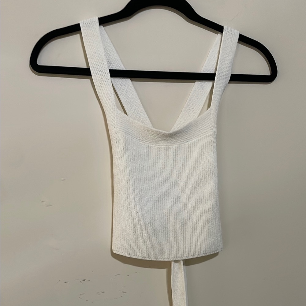 Wilfred Elegant White Knit Tank Top